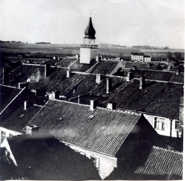 Heiligenbeil, Blick auf das Rathaus vom Turm der ev. Kirche aus