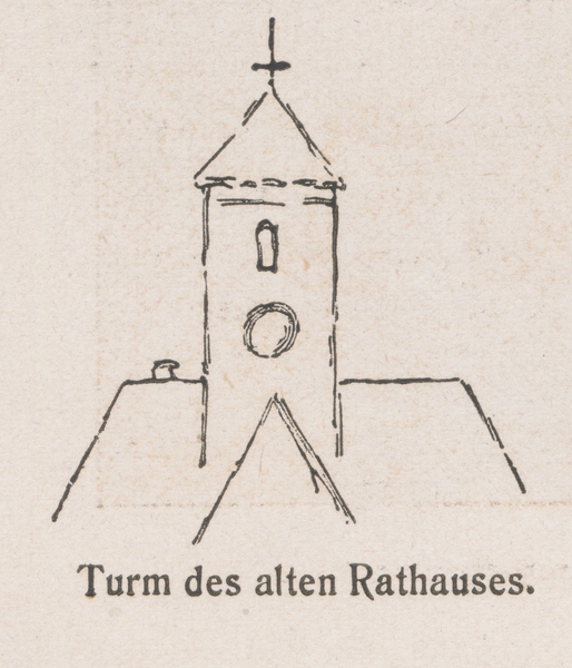 Fischhausen, Stadt, Turm des alten Rathases, Skizze