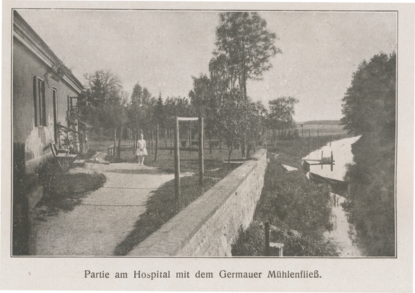 Fischhausen, Stadt, Am Hospital mit dem Germauer Mühlenfließ