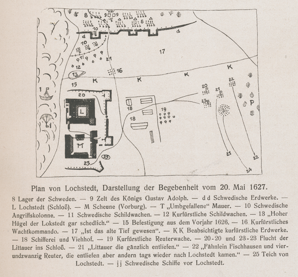 Lochstädt, Plan von Lochstädt vom 20. Mai 1627