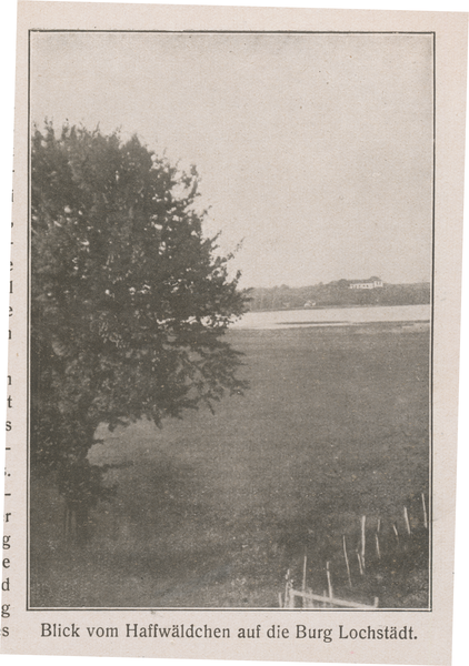 Neuhäuser, Blick vom Haffwäldchen auf die Burg Lochstädt