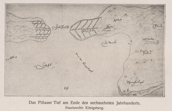 Pillau, Stadt, Das Pillauer Tief am Ende des sechzehnten Jahrhunderts