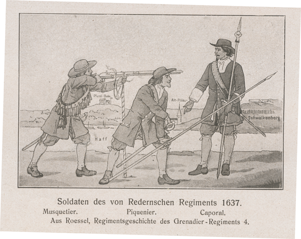 Alt Pillau, Soldaten des von Redernschen Regiments