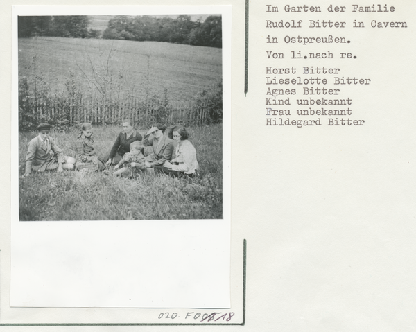 Cavern, Im Garten der Familie Rudolf Bitter