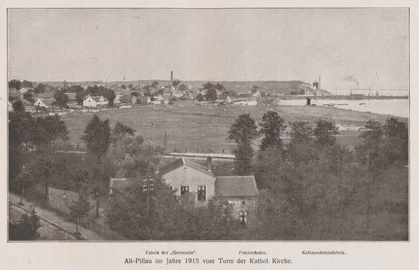 Alt Pillau, Ortsansicht vom Turm der Katholischen Kirche