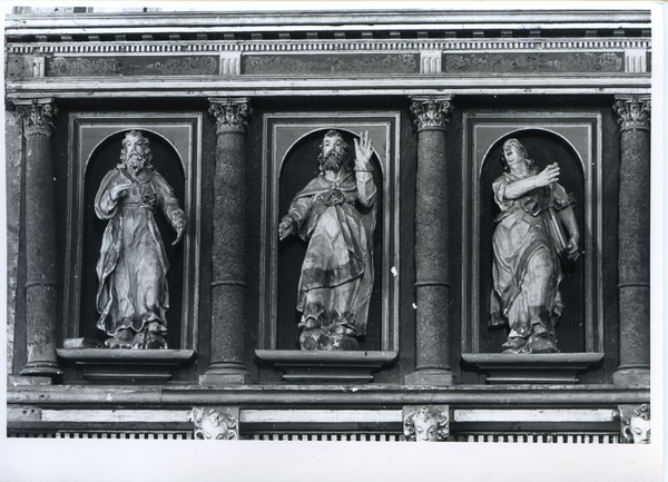 Bladiau, Ev. Kirche, Emporenbrüstung mit Aposteln von 1620