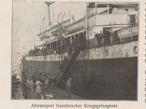 Pillau, Stadt, Abtransport französischer Kriegsgefangener