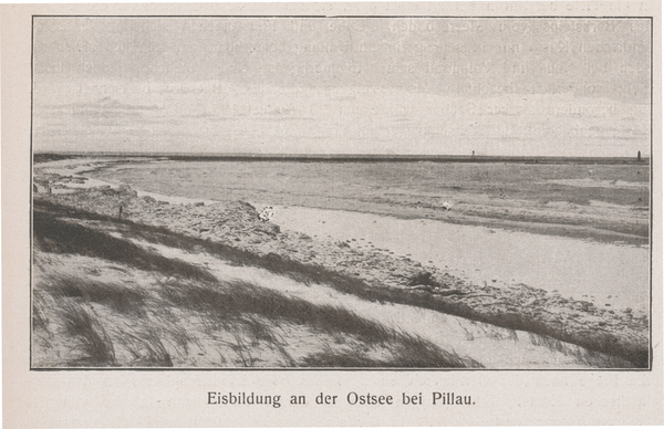 Pillau, Stadt, Eisbildung an der Ostsee