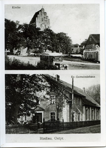 Bladiau, Ev. Kirche, Ev. Gemeindehaus