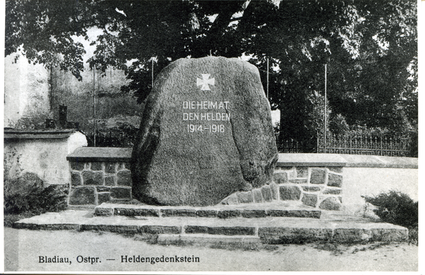 Bladiau, Gedenkstein