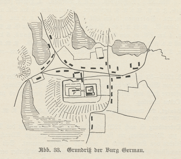 Germau, Burg, Grundriss