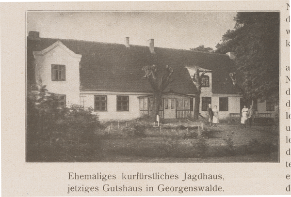 Georgenswalde, Gutshaus, ehemaliges kurfürstliches Jagdhaus