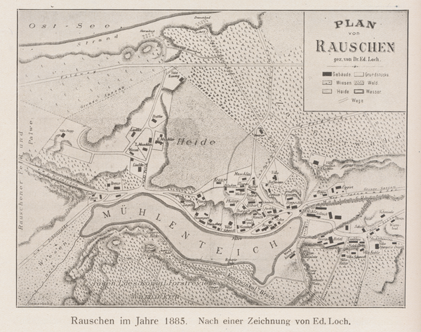 Rauschen Kr. Samland,  Plan nach einer Zeichnung von Ed. Loch