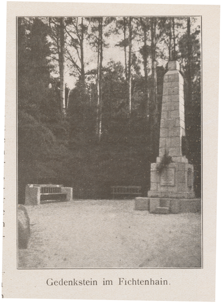 Rauschen Kr. Samland, Gedenkstein im Fichtenhain