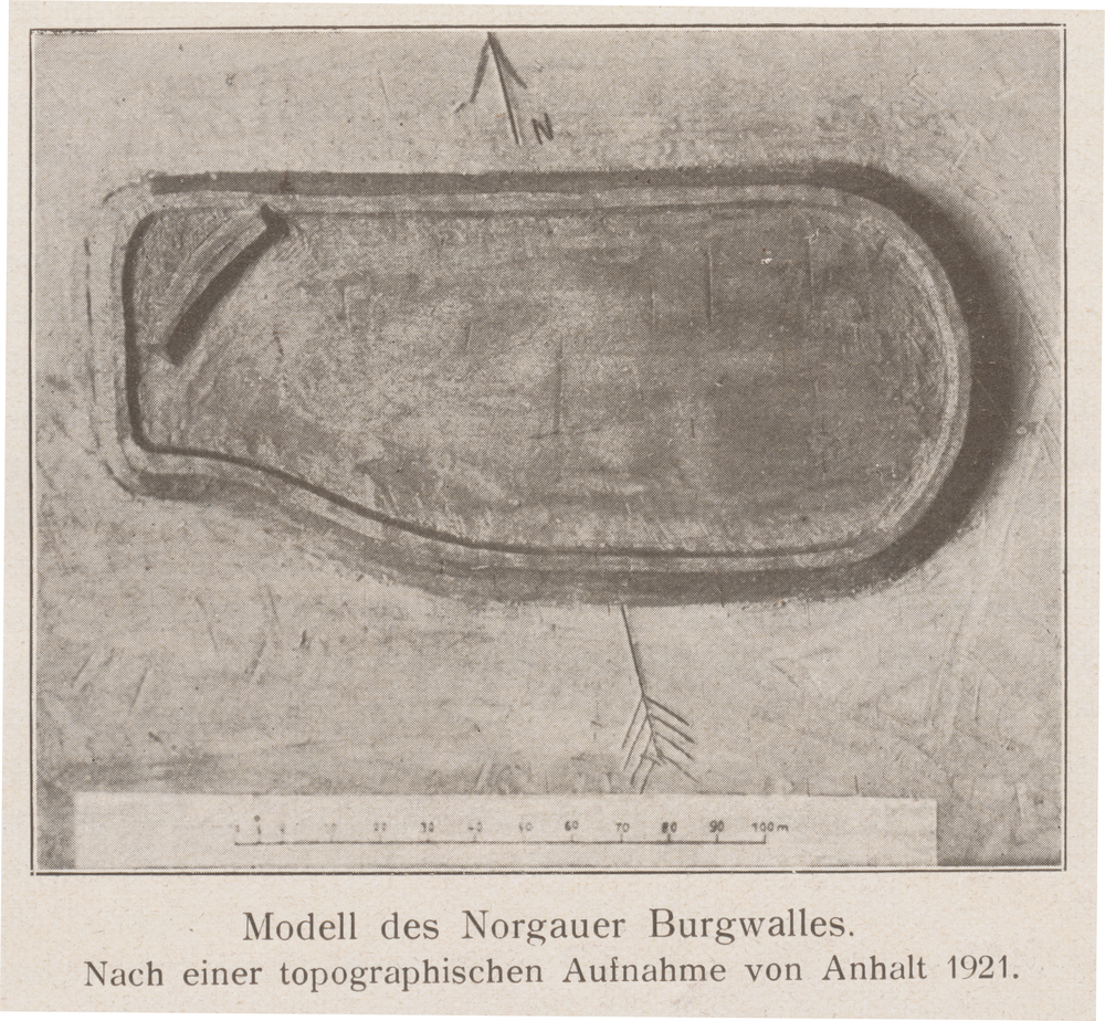 Norgau, Modell des Norgauer Burgwalls