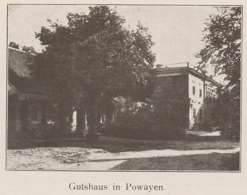 Powayen Kr. Samland, Gut und Bahnstation, Gutshaus