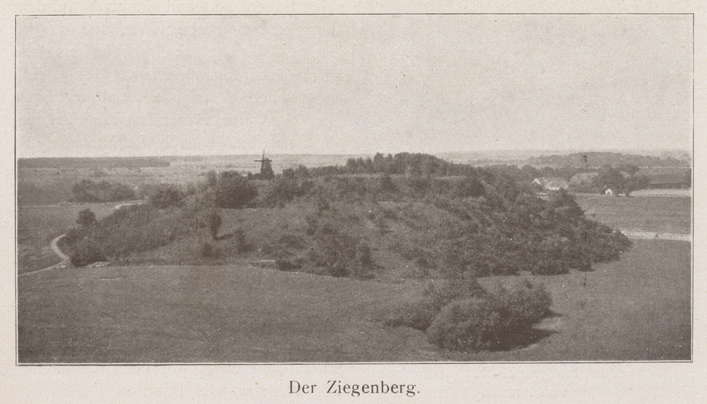 Der Schanzen- oder Ziegenberg nodöstlich des Ortes Ziegenberg Kr. Samland