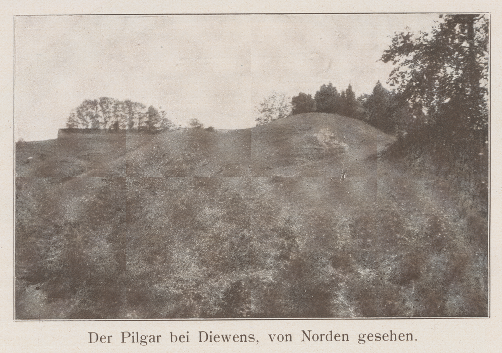 Diewens, Der Pilgar (Burgwall) bei Diewens von Norden