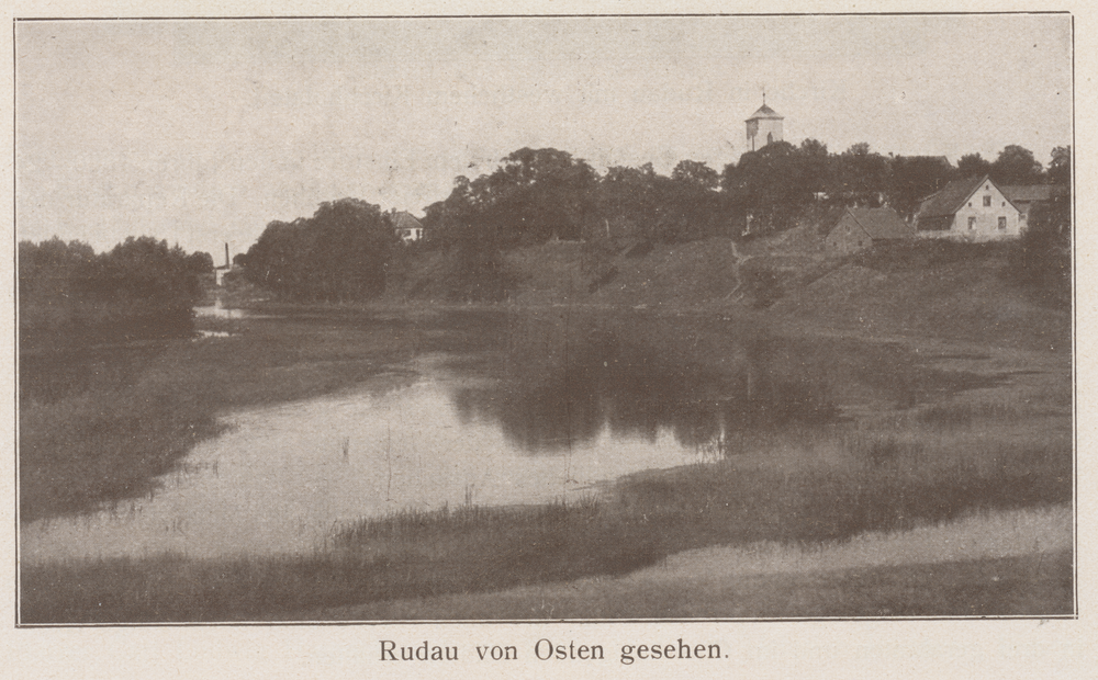 Rudau Kr. Samland, Ortsansicht von Osten