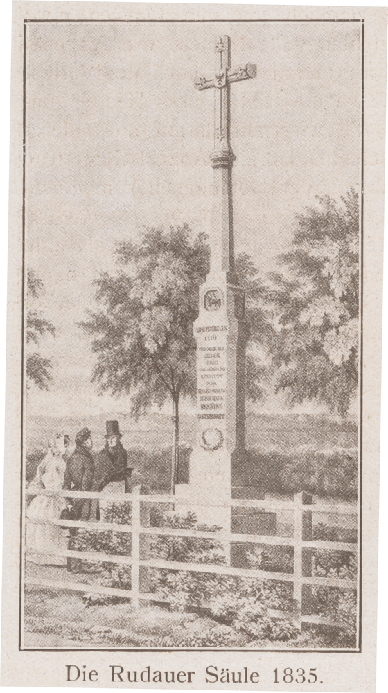 Rudau Kr. Samland, Die Rudauer Säule 1835