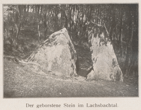 Neukuhren, Der Borstenstein im Lachsbachtal