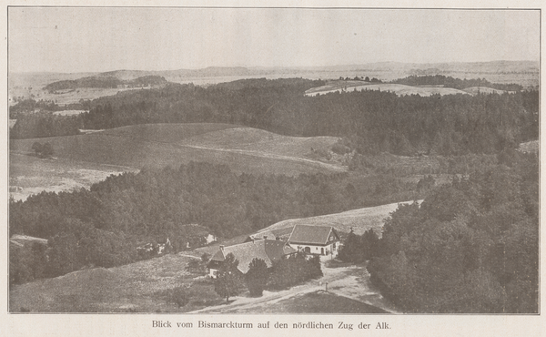 Galtgarben, Blick vom Bismarckturm auf den nördlichen Zug der Alk