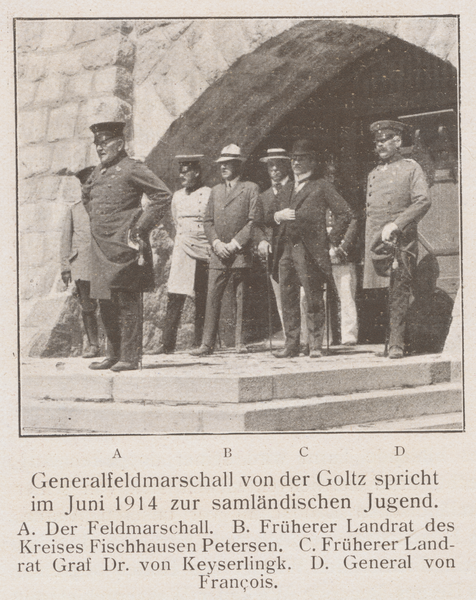 Galtgarben, Generalfeldmarschall v. d. Goltz am Bismarckturm