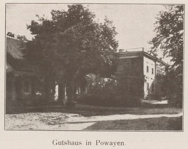 Powayen Kr. Samland, Gut und Bahnstation, Gutshaus