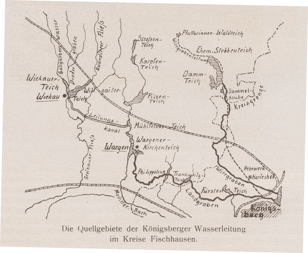 Kreis Fischhausen, Die Quellgebiete der Königsberger Wasserversorgung im Kreis Fischhausen