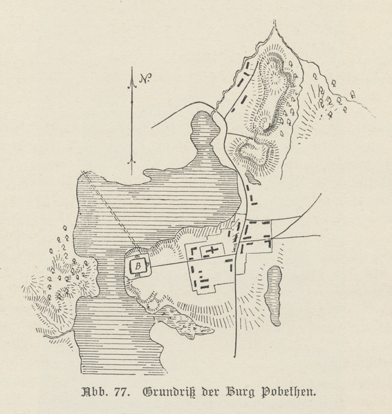 Pobethen, Grundriss der Burg Pobethen