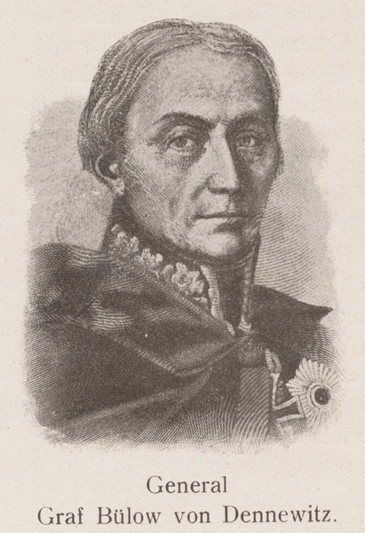 Grünhoff, General Graf Friedrich Wilhelm Bülow von Dennewitz, Besitzer des Schlosses seit 1815