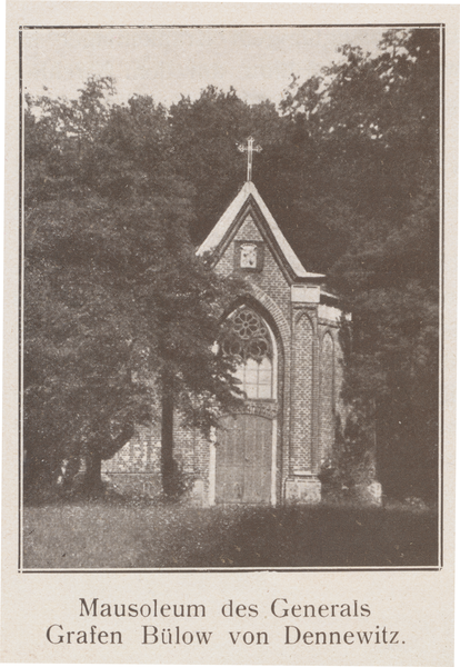 Grünhoff, Mausoleum des Generals Graf Friedrich Wilhelm Bülow von Dennewitz