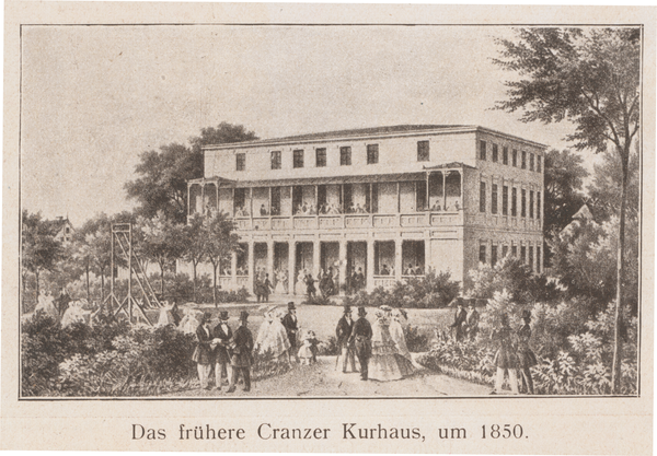 Cranz, Das alte Kurhaus um 1850