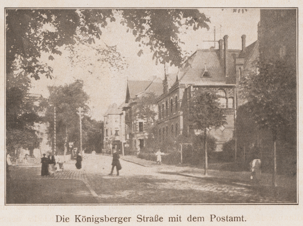 Cranz, Königsberger Straße mit Postamt