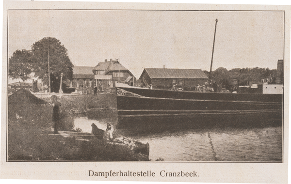 Cranzbeek, Dampferanlegestelle und Gasthaus