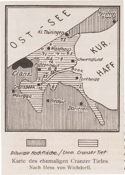 Cranzer Tief, Karte des ehemaligen Cranzer Tiefs