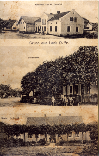Lank, Gasthaus G. Domnick, Dorfstraße, Haus F. Kerell