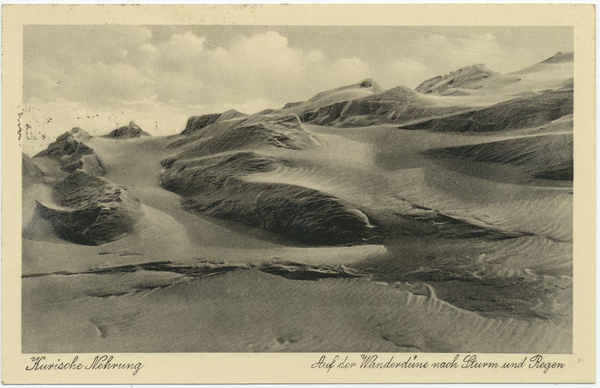 Kurische Nehrung, Auf der Wanderdüne nach Sturm und Regen